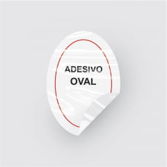Etiqueta Adesiva (Oval) • Desenvolvimento de arte Grátis